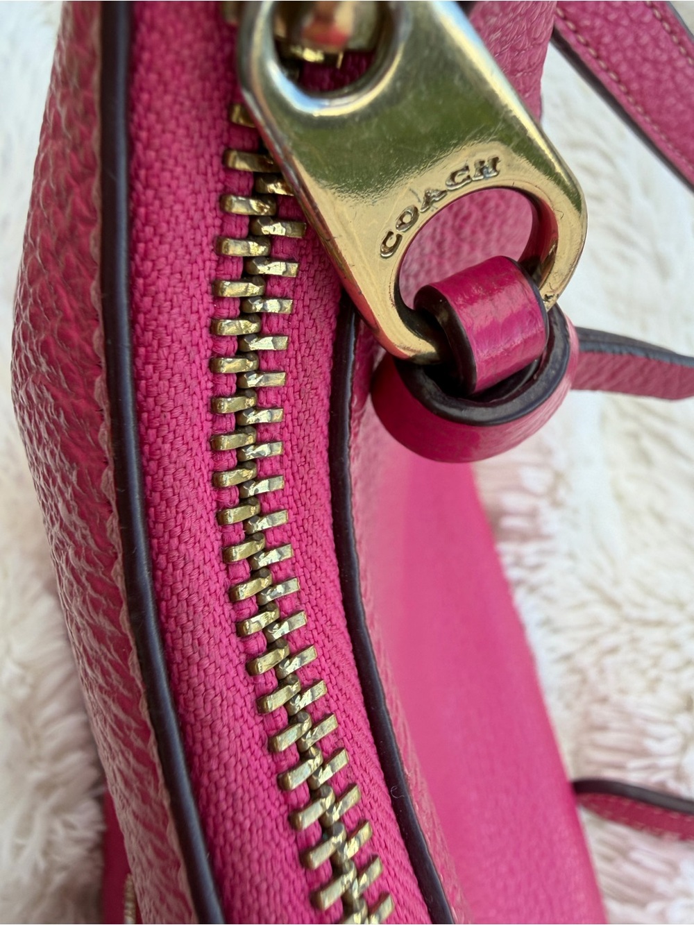 Coach Hot Pink Leather Crossbody Bag - Picture 6 of 10
